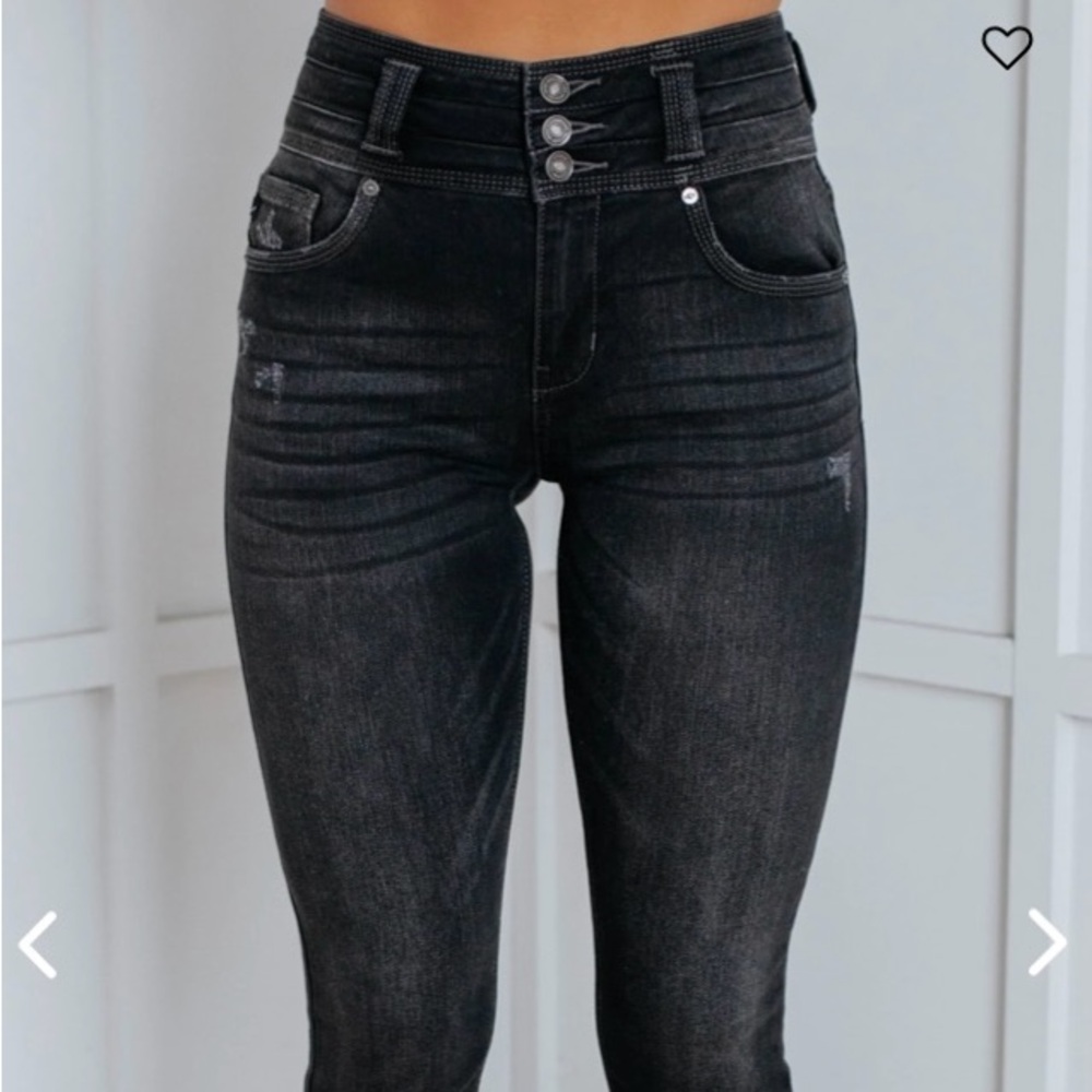 KanCan Women's High Rise Jeans - Black Wash